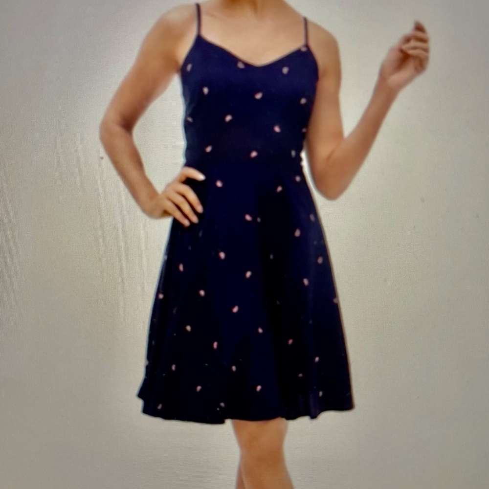 GAP Navy blue swing soft-cami sundress with watermelon print Size LARGE, NWT